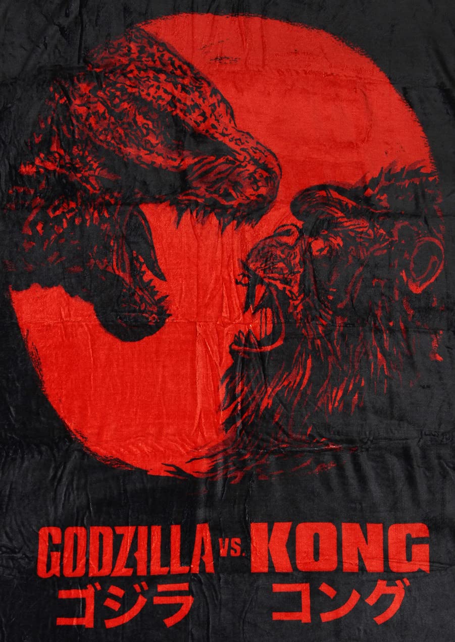 Amazon.com: Godzilla vs. Kong Japanese Script Soft Plush Fleece